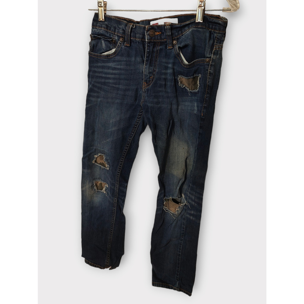 Levi Strauss & Co 511 Slim Distressed Jeans with Camo Patches. 16 Reg.